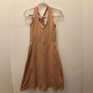 Pact Women's Striped Midi Dress - Tan